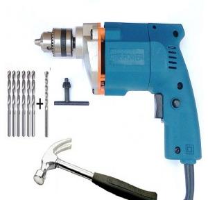 Dee Power Electric Drill Machine With 6 HSS Bits, 1 Masonry Drill Bit And 1 Hammer, 300 W, 2600 rpm