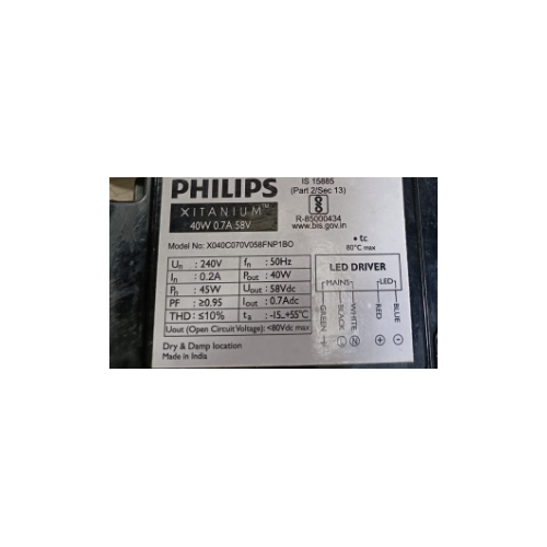 Philips LED Driver Xitanium 40W, 0.7A, 240V, X040C070V058FNP1BO