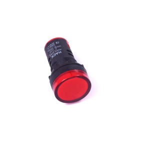 Panel Mount LED Indicator Round, 110V AC (Red)