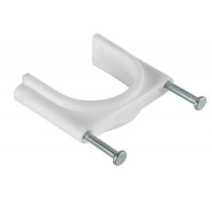 Cable Clip PVC 25mm White Pack of 50