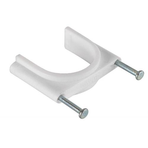 Cable Clip PVC 25mm White Pack of 50