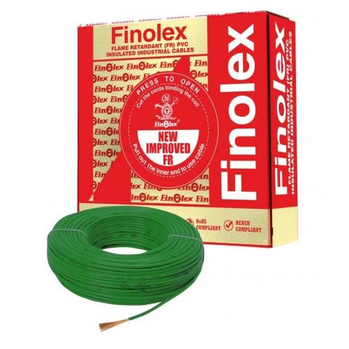 Finolex 4 sqmm Single Core PVC Insulated Copper Flexible FRLS Cable IS: 694 , Green 1Mtr