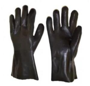 Midas Black PVC Coated Safety Gloves, 12 Inch