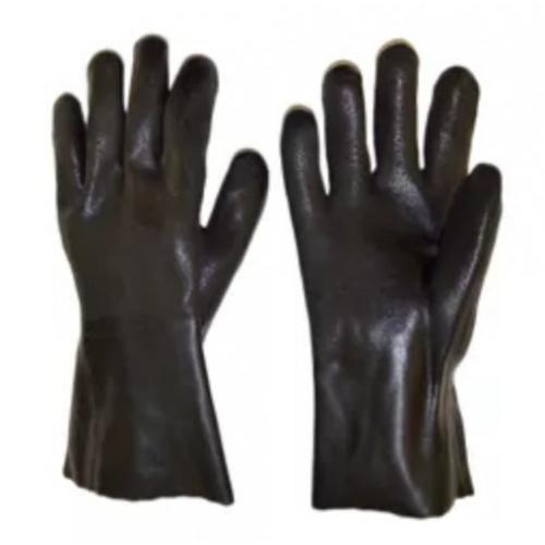 Midas Black PVC Coated Safety Gloves, 12 Inch