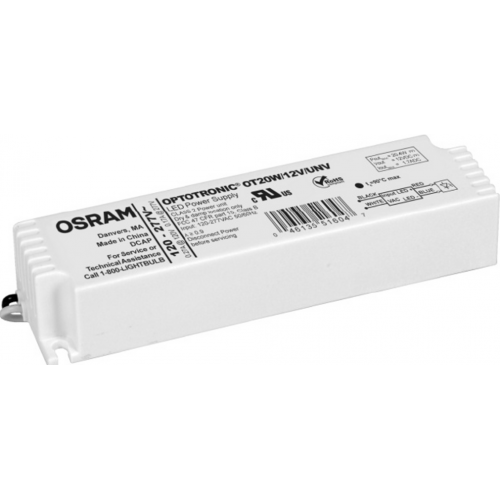 Osram Constant Voltage LED Power Supplies,20W, 100-1700mA, 120-277V, OT20W/12V/UNV