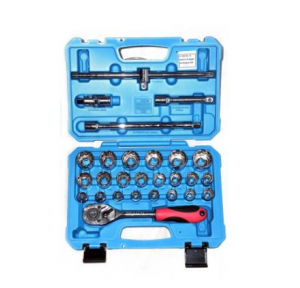 Taparia Socket Set 12.7 mm Square Drive, Bihexagonal And Hexagonal 22 Sockets and 5 Accessories (From 8 to 31 mm) BMS14MXL/ BMS14HXL