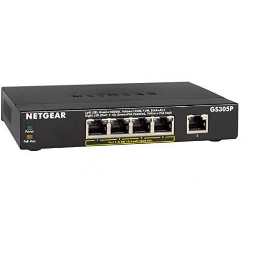 NETGEAR 5-Port Gigabit Ethernet Unmanaged PoE Switch (GS305P v2)