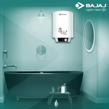 Bajaj New Popular Storage 15-Litre Vertical 4 Star Water Heater, Color - White