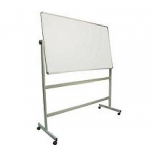 Magnetic White Board Size 6X3 Feet, Along With MS Revolving Stand