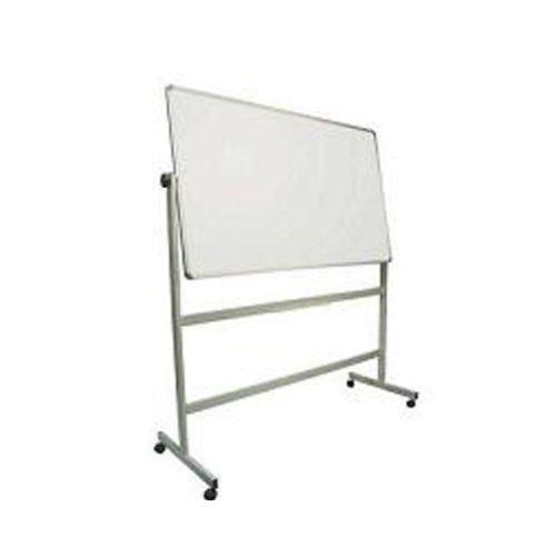 Magnetic White Board Size 6X3 Feet, Along With MS Revolving Stand