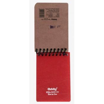 Oddy Spiral Pocket Notebook SPP-02 5C 5 Colored Subjects A7 70 GSM 80 Pages