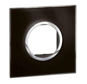 Legrand Arteor 2M Mirror Finish Cover Plate With Overmoulded Frame Black, 5759 03
