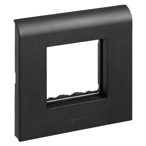 Legrand Myrius 2M Plate With Frame Plastic Black 6732 02