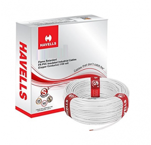 Havells 10 Sqmm 3 Core FR PVC Round Sheathed Flexible Industrial Cable, 1Mtr