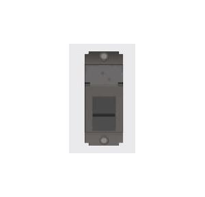 Norisys 1 M Double Line Shuttered Telephone Socket Graphite Gray Cat No: S7800.23
