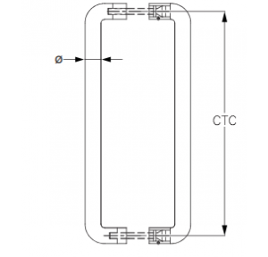 Dorma D-type Stainless Steel Door Handle XL - C 3002A