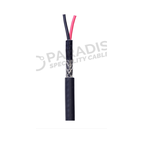 Polycab Anealed Bare Copper Flexible conductor Polycab PVC insulated , Tinned Cu braided (screened) PVC Sheathed Flexible unarmoured cable, 1.5sqmm 2 core,1 mtr