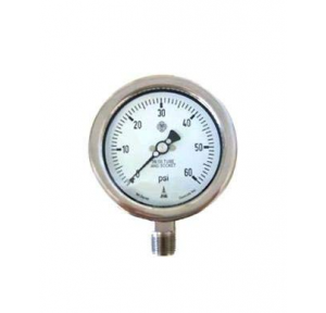 H-Guru  Stainless Steel Pressure Gauge, Range 0-7 kg, Dial Size 4 Inch