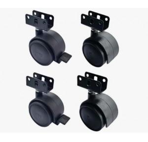 Plate Type Castor Wheels (for Furniture/Cooler Wheel) Black 2 Inch
