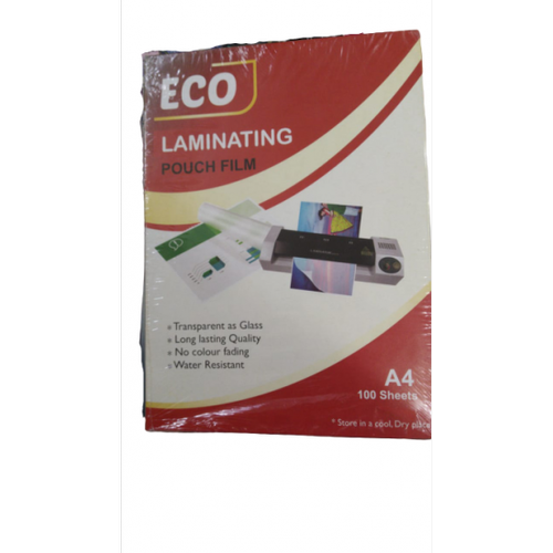 Eco Lamination Pouches A4 Size 125 Microns Pack of 100 pcs