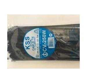 KSS Nylon Cable Tie, 250 mm Black (Pack Of 100 Pcs)