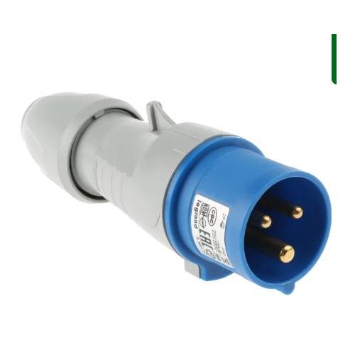 Legrand Industrial Straight Plug P17, 16A, 2P+E,IP44,200-250V AC , 5551 24